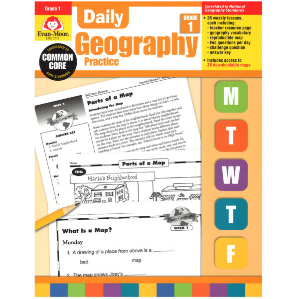 ERSEMC3710.jpg Daily Geography Practice Book, Grade 1