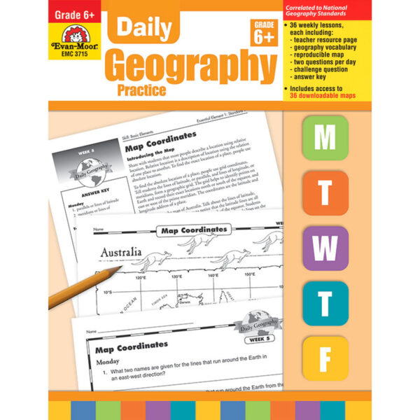 ERSEMC3715.jpg Daily Geography Practice Book, Teacher's Edition, Grade 6