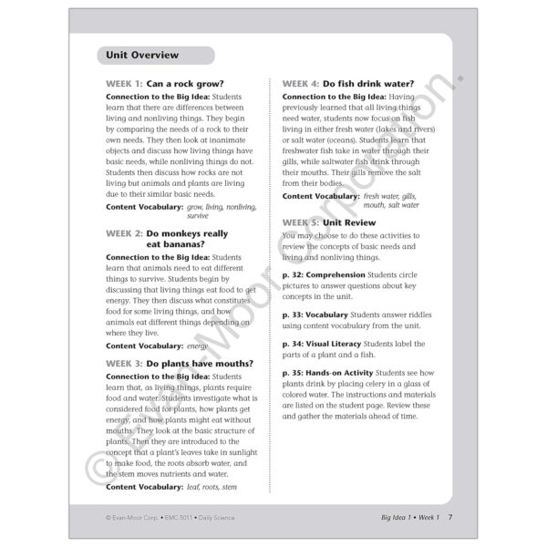 Daily Science Book, Grade 1