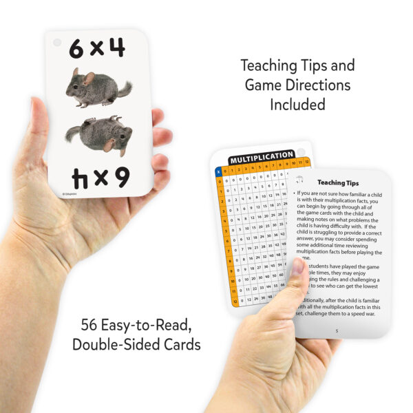 Math War (Multiplication) Flash Cards, 6 Packs