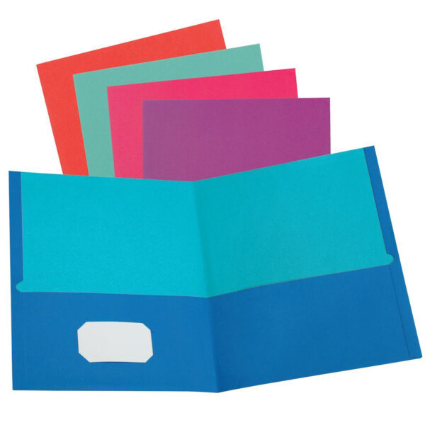 ERSESS52074-50_2.jpg Twisted Twin Pocket Folders, Letter Size, Assorted, Pack of 50