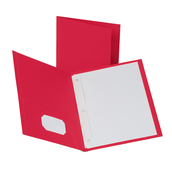 ERSESS57711.jpg Twin Pocket Folders with Fasteners, Red, Box of 25