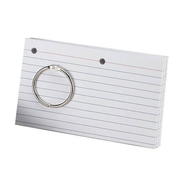 JustFlip-it! Punched & Perfed Study Cards, 3" x 5", 75 Per Pack, 12 Packs