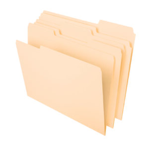 File Folders, Letter Size, Manila, 1-3 Cut, Box of 100