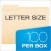 File Folders, Letter Size, Manila, 1-3 Cut, Box of 100