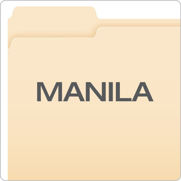 File Folders, Letter Size, Manila, 1-3 Cut, Box of 100