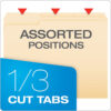 File Folders, Letter Size, Manila, 1-3 Cut, Box of 100