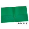 Poly Two Pocket Portfolio, Green, Pack of 25