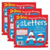 Print Dr. Seuss Stripes Reusable Punch Out Deco Letters, 4", 217 Pieces Per Pack, 3 Packs