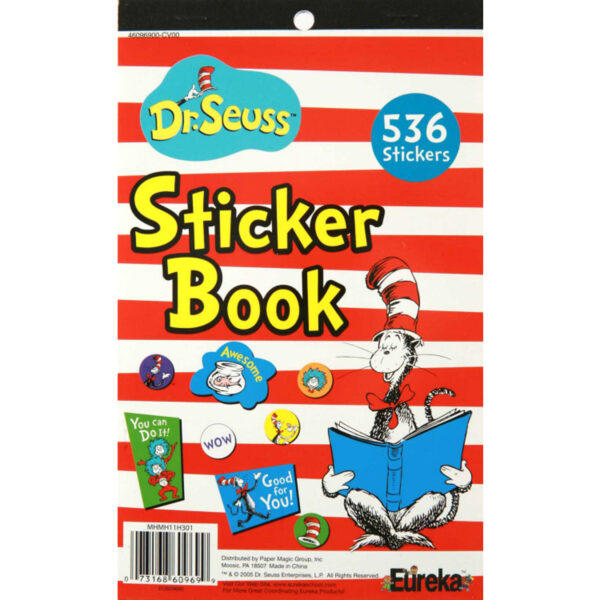 Cat in the Hat Sticker Book, 536 Stickers Per Book, Pack of 6