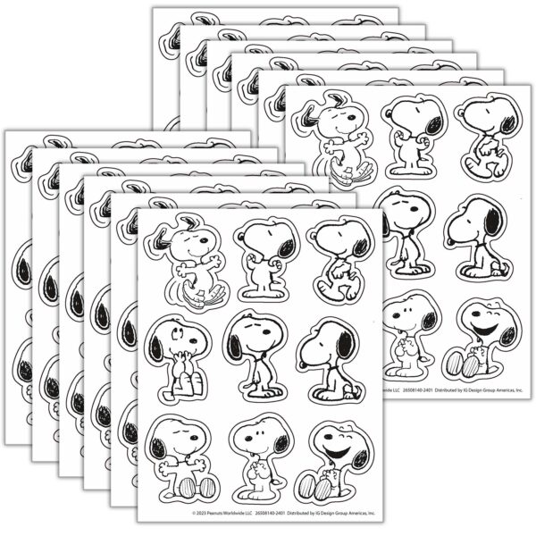 Peanuts Snoopy Giant Stickers, 36 Per Pack, 12 Packs
