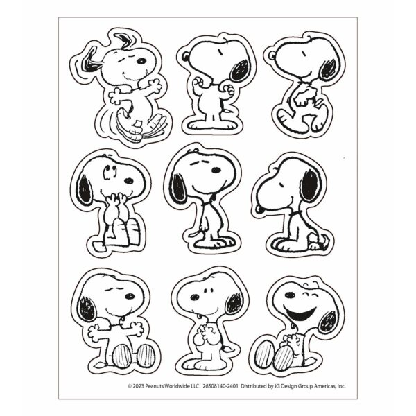 Peanuts Snoopy Giant Stickers, 36 Per Pack, 12 Packs