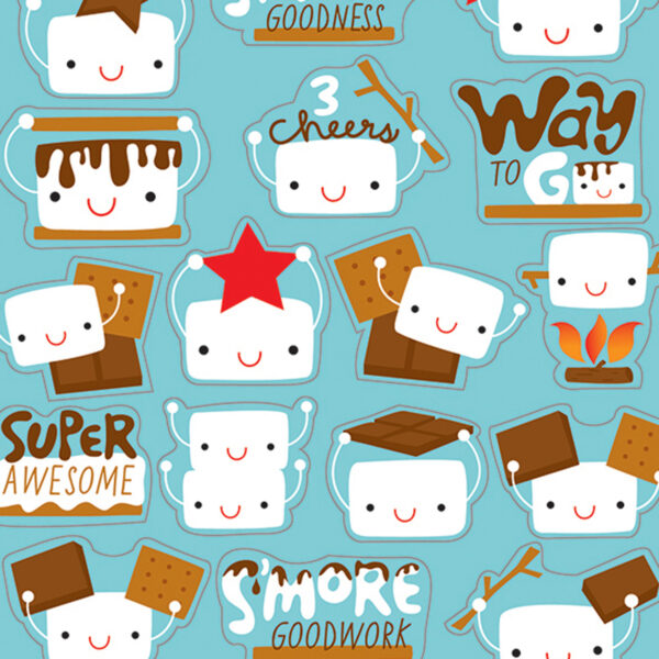 Marshmallow Scented Stickers, 80 Per Pack, 6 Packs