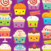 Cupcake Scented Stickers, 80 Per Pack, 6 Packs