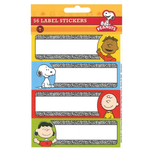 ERSEU-656143-6_1.jpg Peanuts Composition Label Stickers, 56 Per Pack, 6 Packs