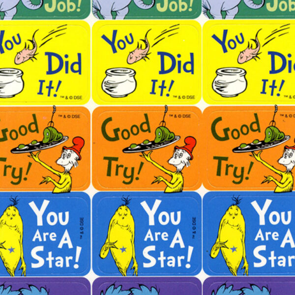 Dr. Seuss Success Stickers, 120 Per Pack, 12 Packs