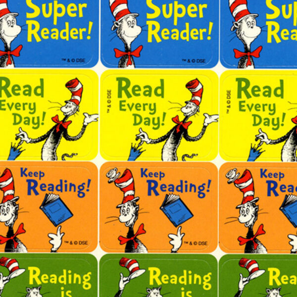 Cat in the Hat Reading Success Stickers, 120 Per Pack, 12 Packs
