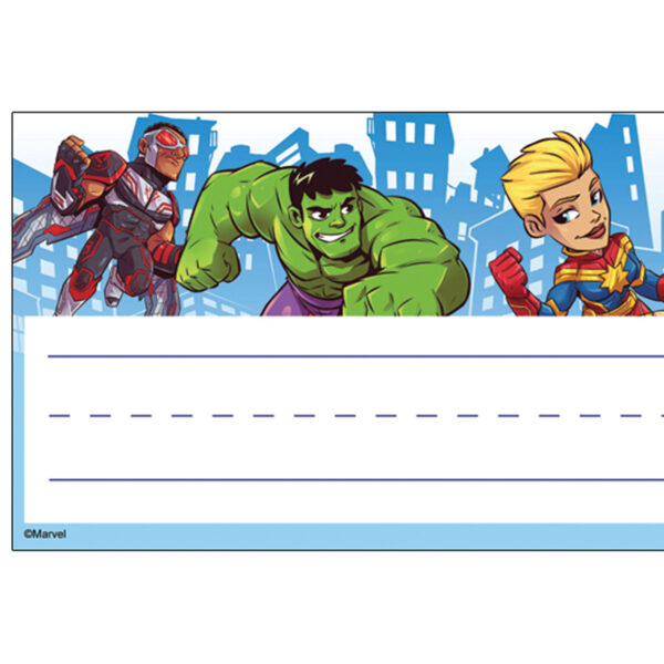 Marvel Super Hero Self-Adhesive Name Plates, 36 Per Pack, 3 Packs