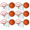 Basketball Assorted Cut Outs, 36 Per Pack, 6 Packs