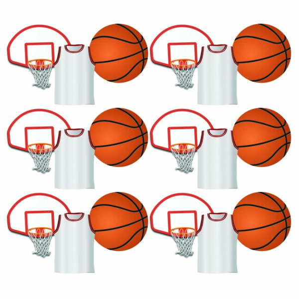 Basketball Assorted Cut Outs, 36 Per Pack, 6 Packs