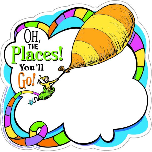 Dr. Seuss Oh The Places Paper Cut Outs, 36 Per Pack, 3 Packs