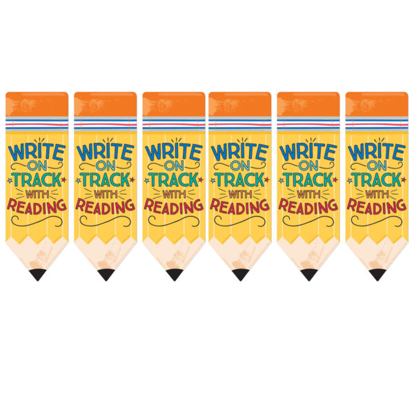 Pencil Write on Track with Reading Bookmarks, 36 Per Pack, 6 Packs