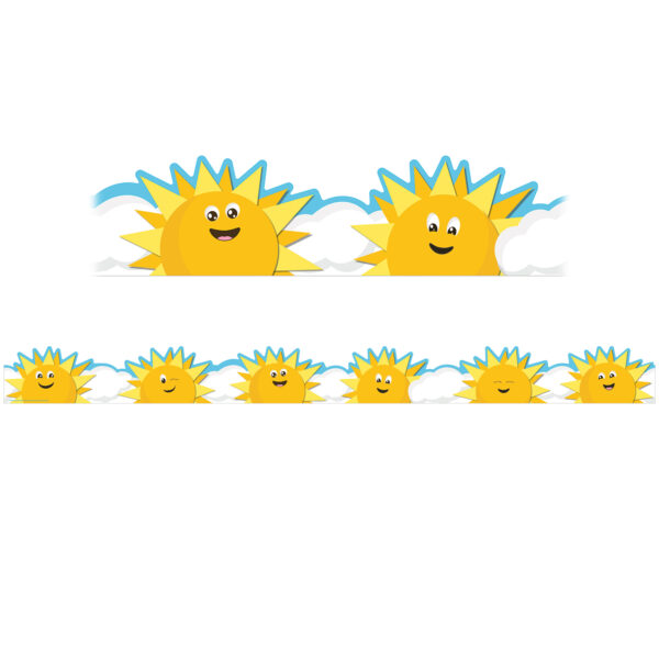 Growth Mindset Sun  Extra Wide Die-Cut, 37 Feet Per Pack, 6 Packs