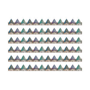 Curiosity Garden Peeking Gnomes Extra Wide Deco Trim, 37 Feet Per Pack, 6 Packs