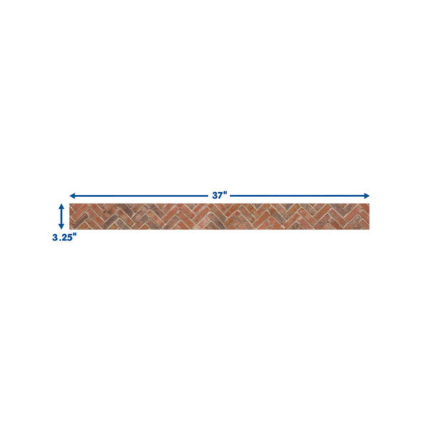 Curiosity Garden Brick Extra Wide Deco Trim, 37 Feet Per Pack, 6 Packs