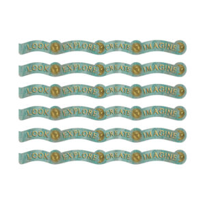 Curiosity Garden Dream Explore Create Imagine Extra Wide Deco Trim, 37 Feet Per Pack, 6 Packs