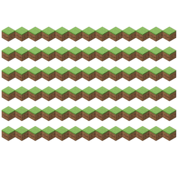 Minecraft Die-Cut Blocks Extra Wide Trim, 37 Feet Per Pack, 6 Packs