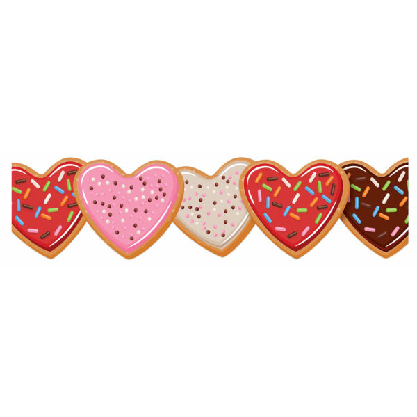 Heart Cookies Extra Wide Deco Trim, 37 Feet Per Pack, 6 Packs