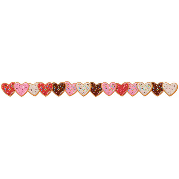 Heart Cookies Extra Wide Deco Trim, 37 Feet Per Pack, 6 Packs