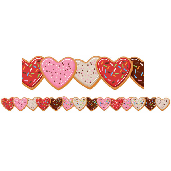 Heart Cookies Extra Wide Deco Trim, 37 Feet Per Pack, 6 Packs