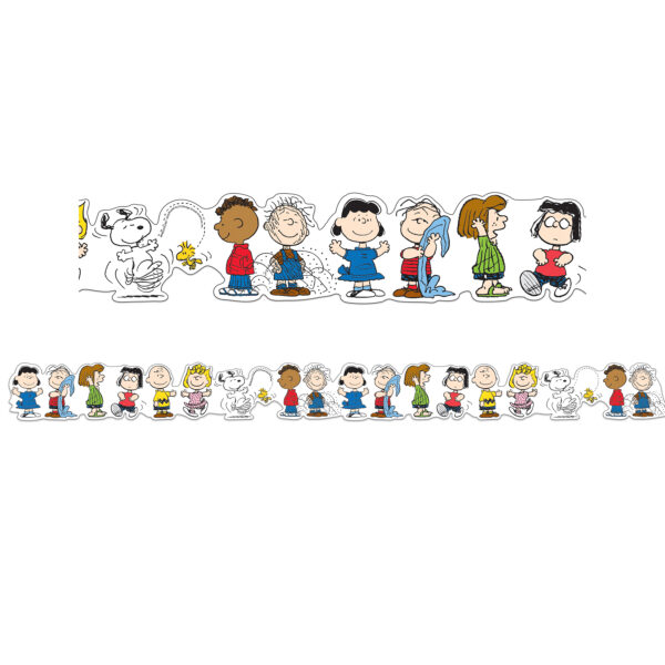 Peanuts Character Lineup Extra Wide Die-Cut Deco Trim, 37 Feet Per Pack, 6 Packs