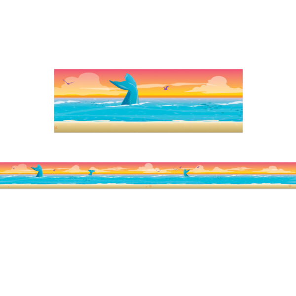 Seas the Day Horizon Extra Wide Die-Cut Deco Trim, 37 Feet Per Pack, 6 Packs