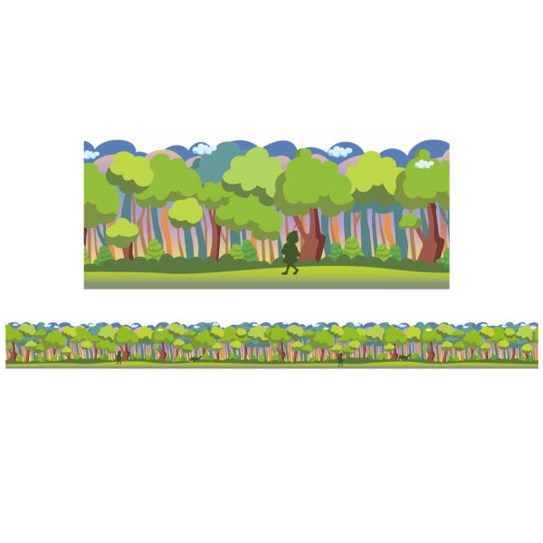 Once Upon A Dream Forest Extra Wide Die-Cut Deco Trim, 37 Feet Per Pack, 6 Packs