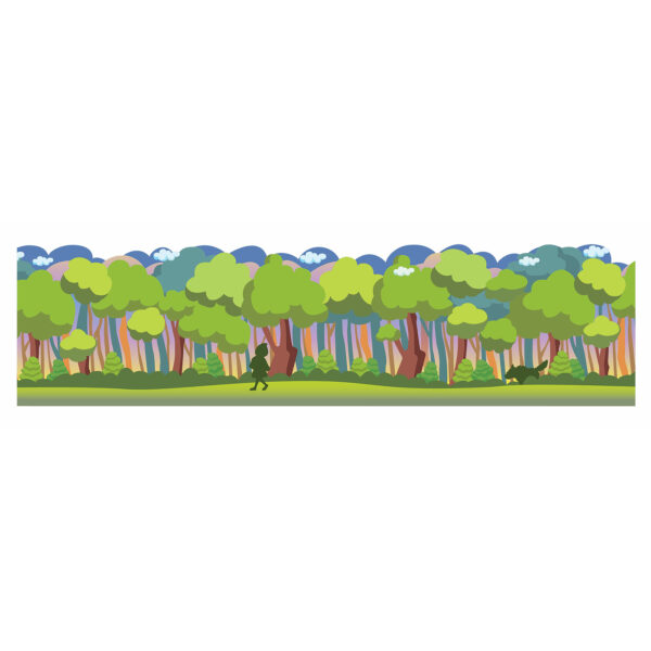 Once Upon A Dream Forest Extra Wide Die-Cut Deco Trim, 37 Feet Per Pack, 6 Packs