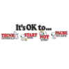 Peanuts Snoopy It's Ok to... Bulletin Board Set, 42 Pieces