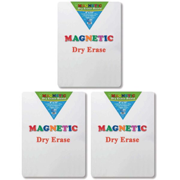 ERSFLP10025-3.jpg Magnetic Dry Erase Board, 9" x 12", Pack of 3