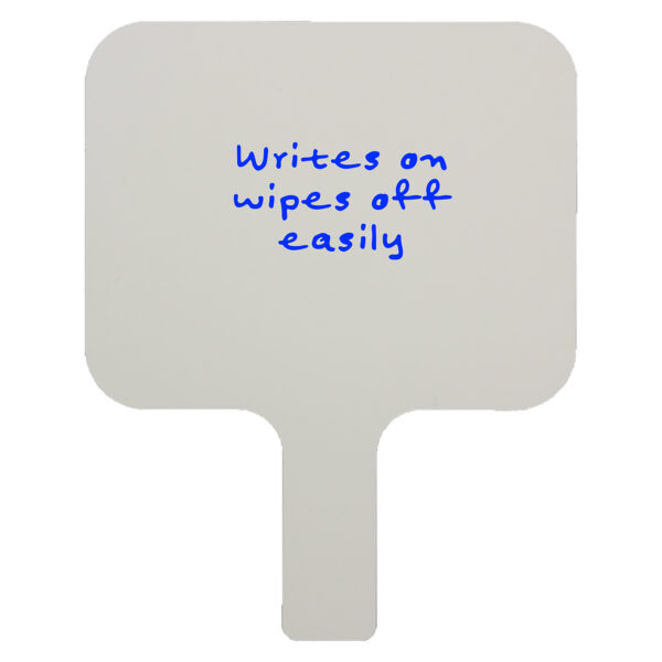ERSFLP10038-12_1.jpg Single-Sided Rectangular Dry Erase Answer Paddle, 8" x 9.75", Pack of 12