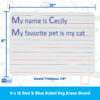ERSFLP10134_1.jpg Two-Sided Dry Erase Board, Plain-Ruled, 9" x 12", Classpack of 12