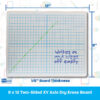 X Y Axis Dry Erase Board, Dual Sided, 9"W x 12"L, Pack of 12