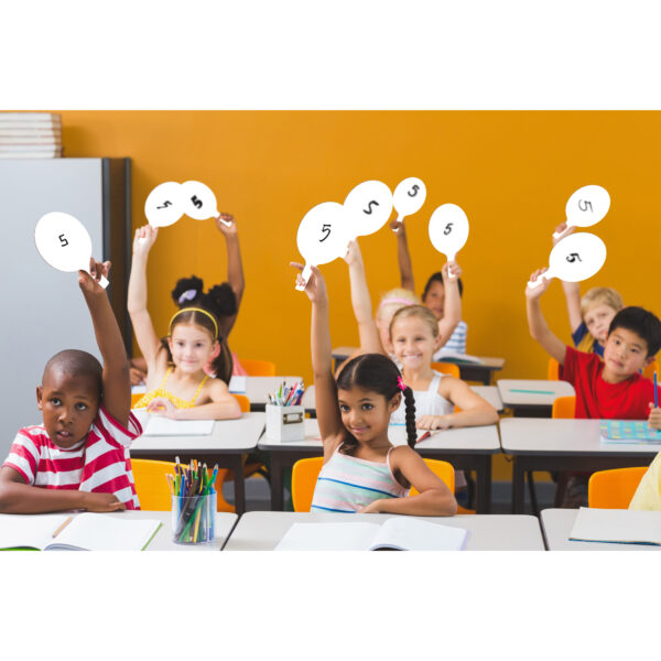 ERSFLP12032_2.jpg Oval Dry Erase Answer Paddles, 7" x 12", Pack of 12