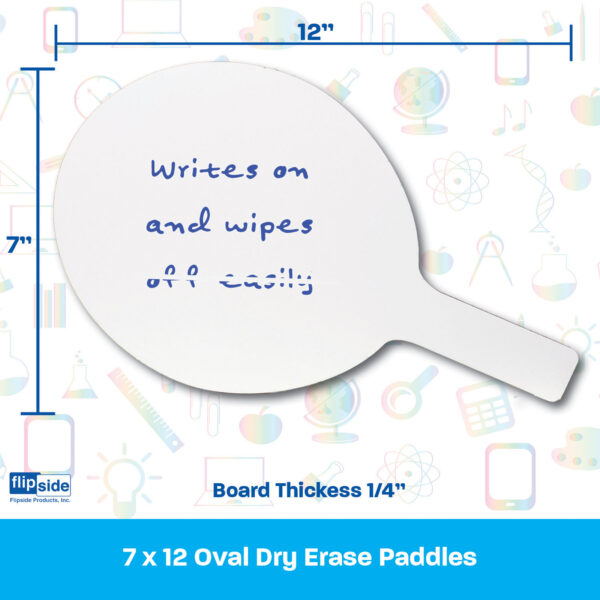 ERSFLP12032_3.jpg Oval Dry Erase Answer Paddles, 7" x 12", Pack of 12