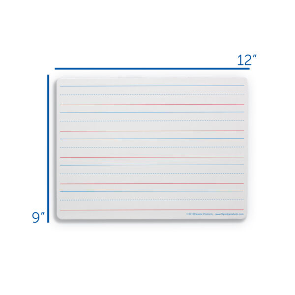 ERSFLP12076_3.jpg Two-Sided Magnetic Dry Erase Board, 9" x 12", Ruled, Pack of 24