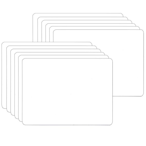 Two-Sided Dry Erase Board, 5" x 7", White, Pack of 12