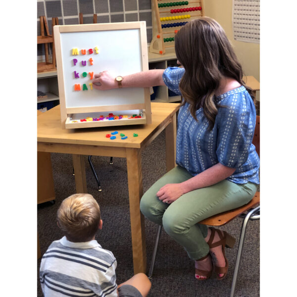 Magnetic Table Top Easel, Chalkboard-Whiteboard, 18.5" x 18"