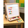 Magnetic Table Top Easel, Chalkboard-Whiteboard, 18.5" x 18"