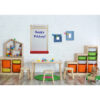 Modern child room interior with table and stools Magnetic Dry Erase Wall Easel with Paper Roll
